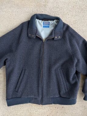 Vintage Pendleton Country Traditional Men’s Size XL Wool Gray Jacket Zip, USA